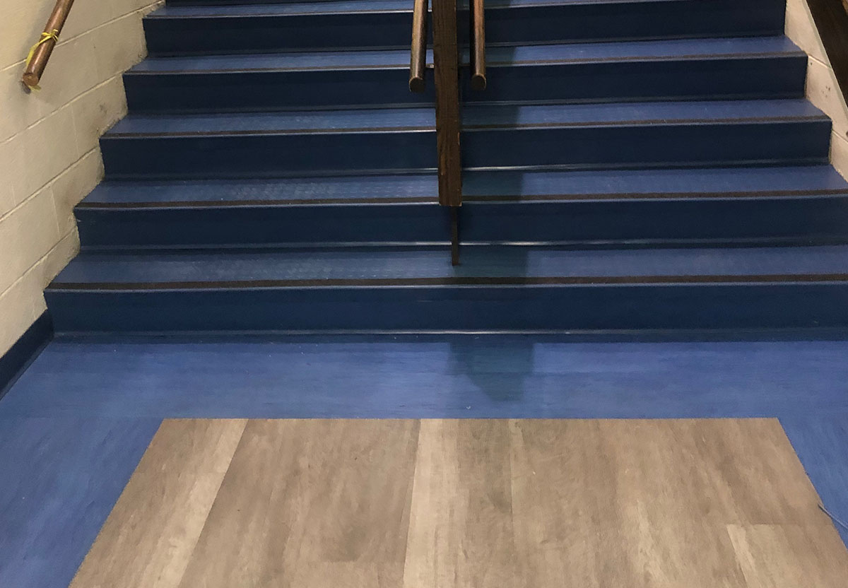 Pocantico Hills Central School Stairs with LVT & Border